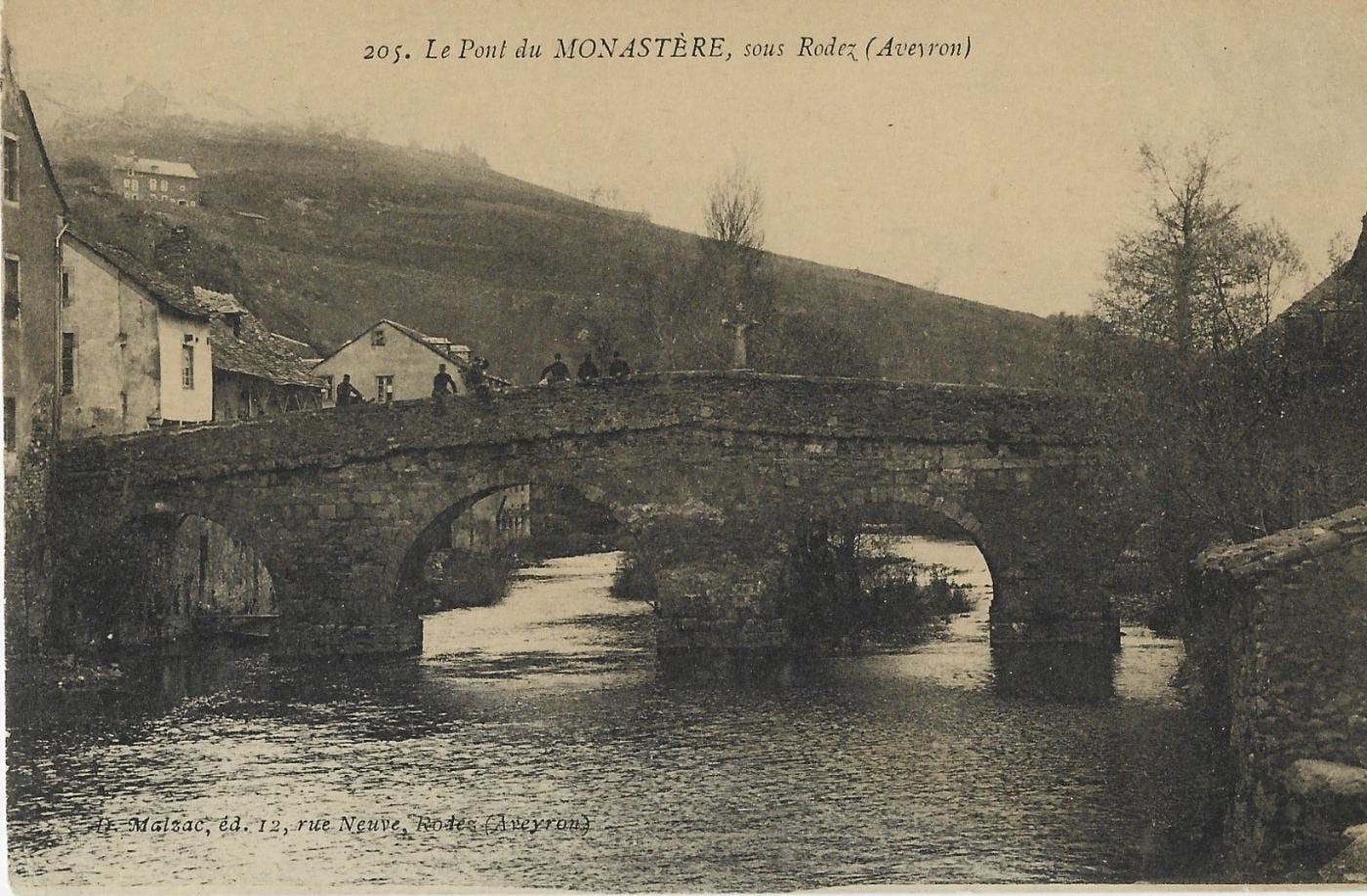 Le pont du Monastère sur une carte postale ancienne